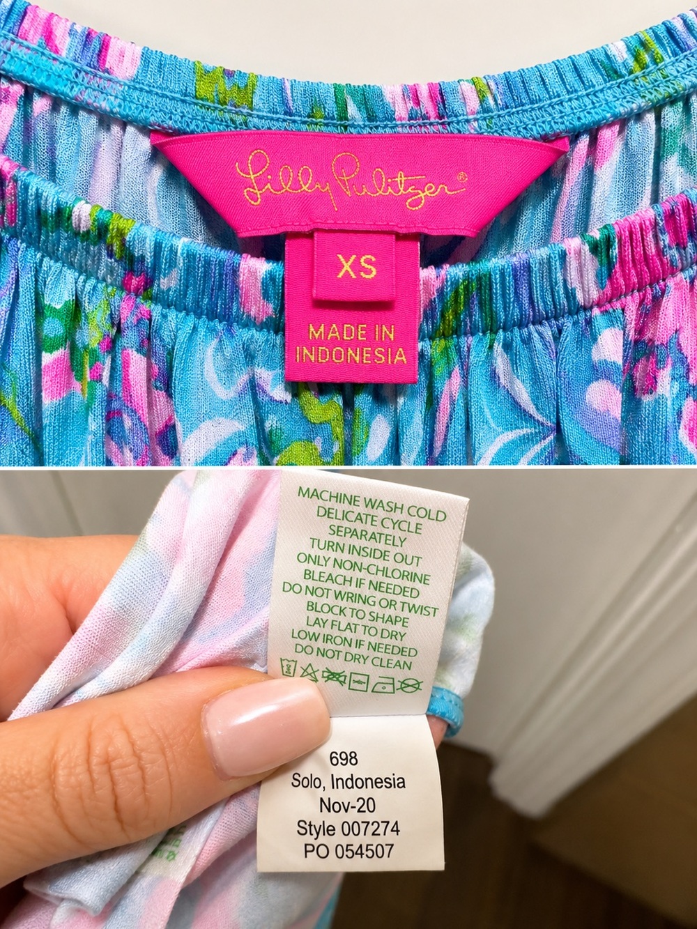 Lilly Pulitzer Odella Maxi Dress | XS | Off-the-Shoulder | Ocean Print | - Picture 6 of 7